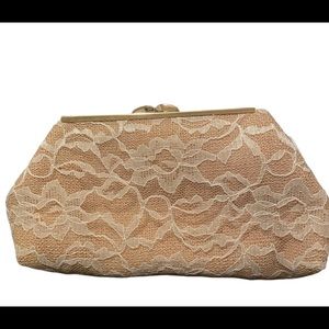 Burlap and Lace Clutch